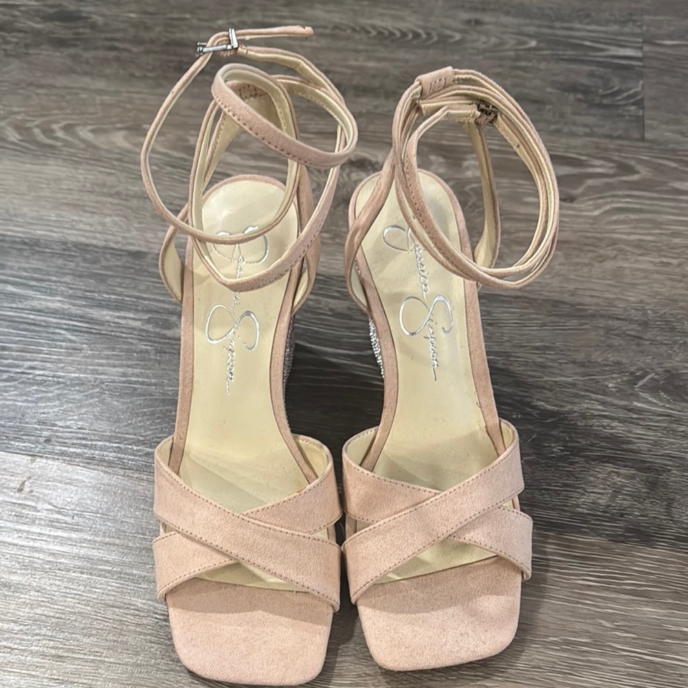 Jessica Simpson Pink Block Heel Sandals